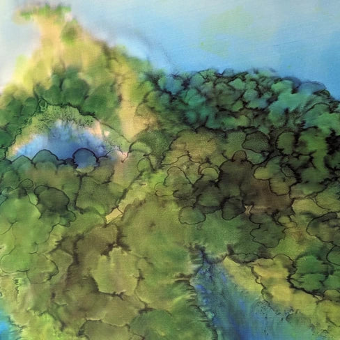 Šilko paveikslas ,,Baluošo Ilgasalė II"