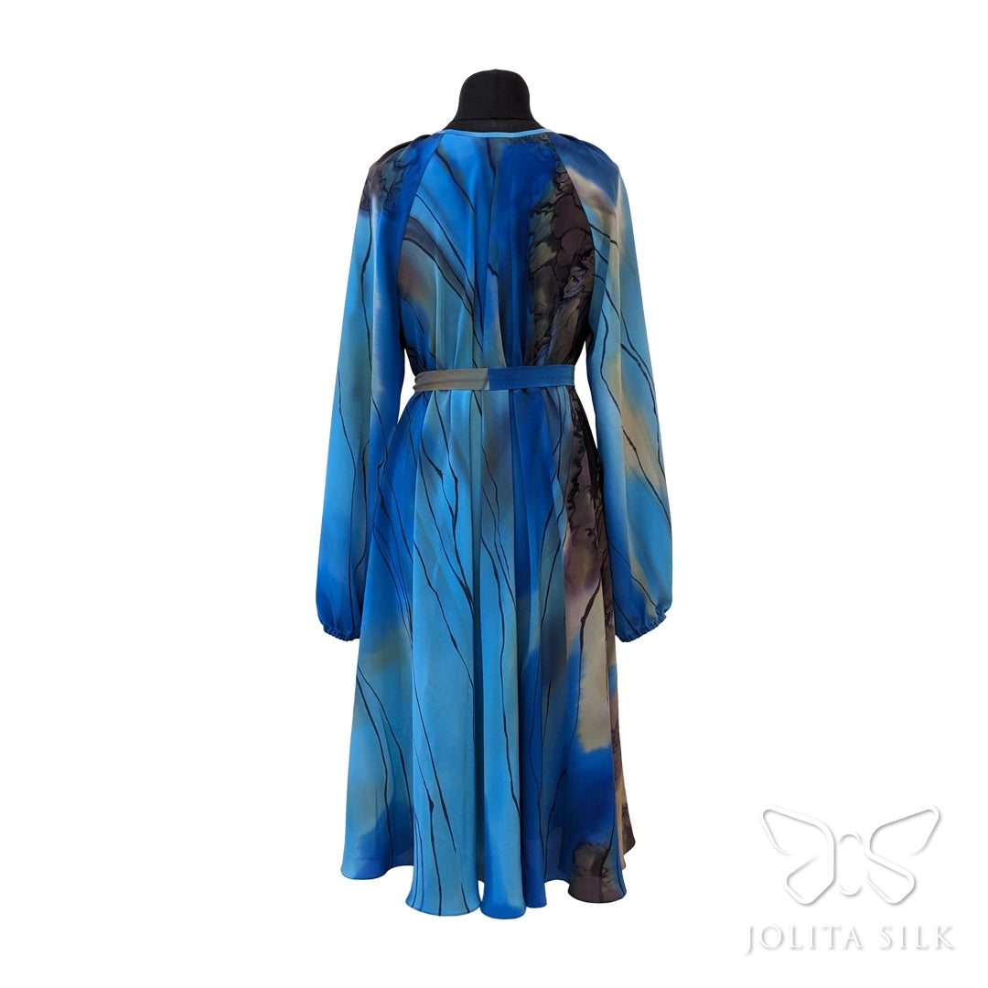 puosni silkine suknele