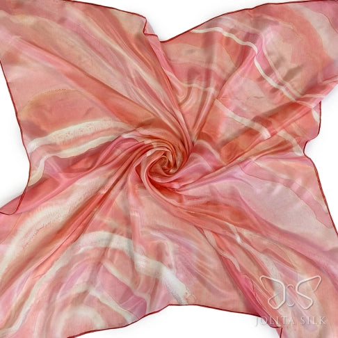 Kvadratinė šilko skarelė "Rodochrozitas"