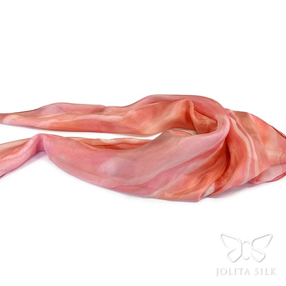 Kvadratinė šilko skarelė "Rodochrozitas"