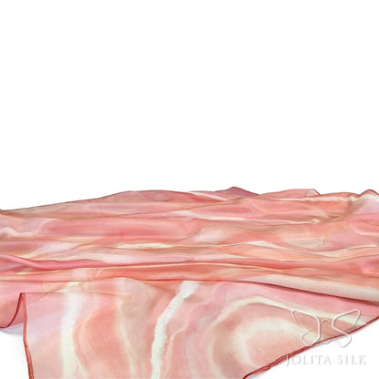 Kvadratinė šilko skarelė "Rodochrozitas"