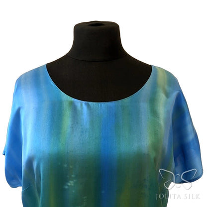 Tapyta šilkinė suknelė "Ramunės"