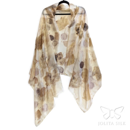 naturaliu spalvu silkinis salikelis