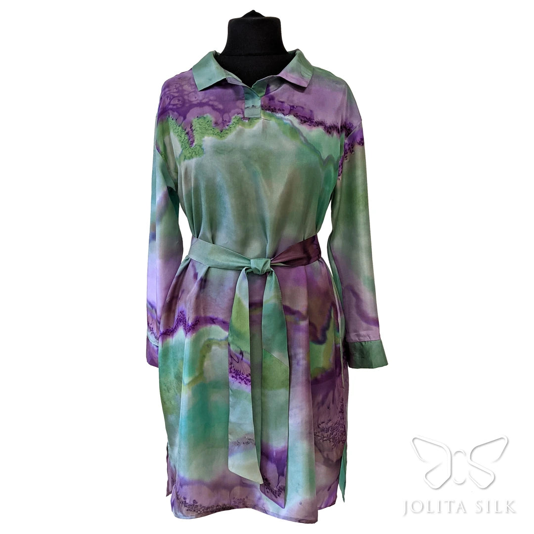 marskiniu tipo silkine suknele
