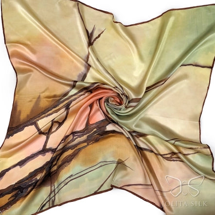 puosni kvadratine silkine skara