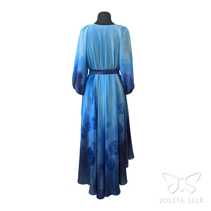 ilga progine silkine suknele