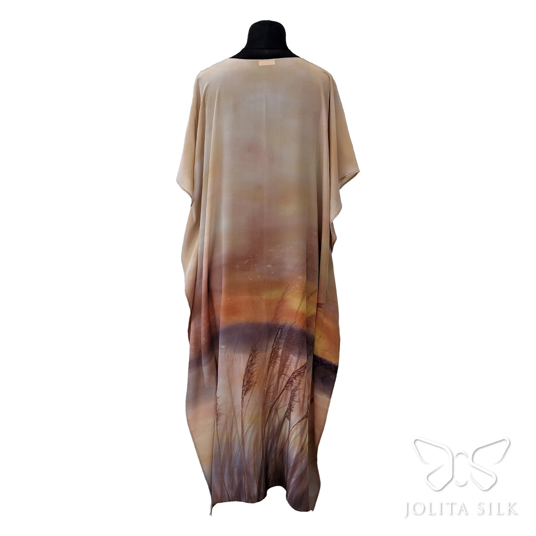 tiesaus silueto silkine tunika